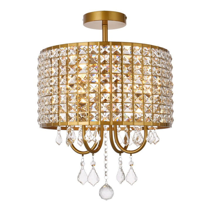 Elise Flush Mount in Brass by Living District
