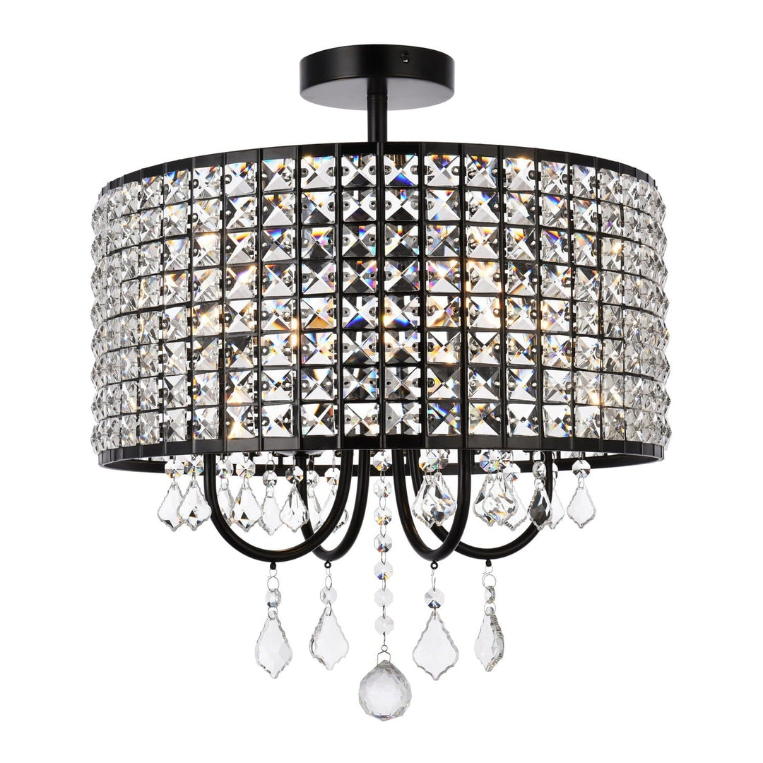 Elise Flush Mount in Black by Living District