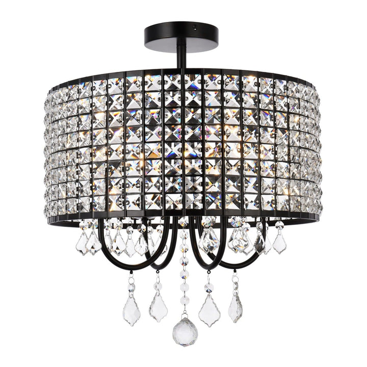 Elise Flush Mount in Black by Living District