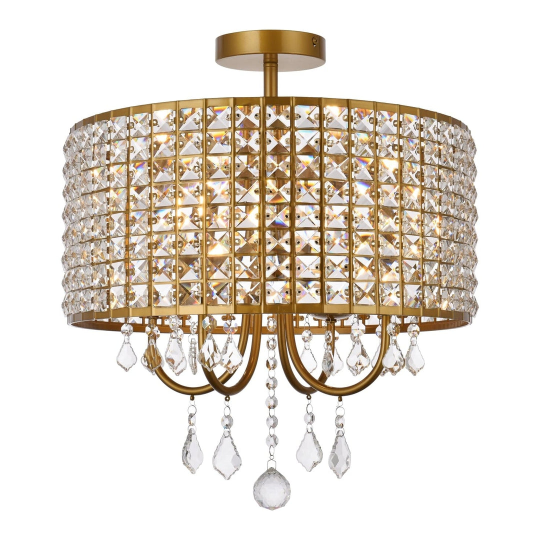 Elise Flush Mount in Brass by Living District