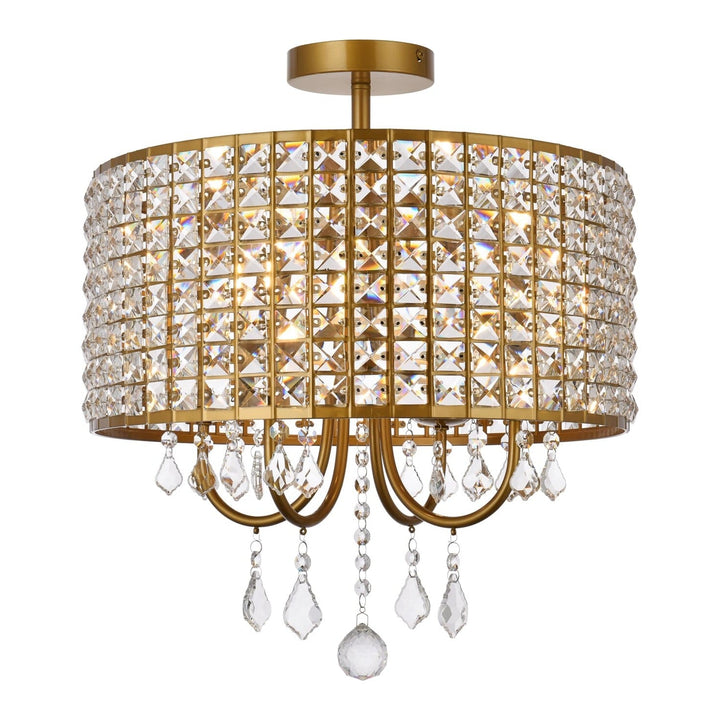 Elise Flush Mount in Brass by Living District