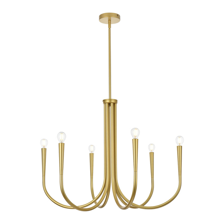 Layne Chandelier in Brass by Living District