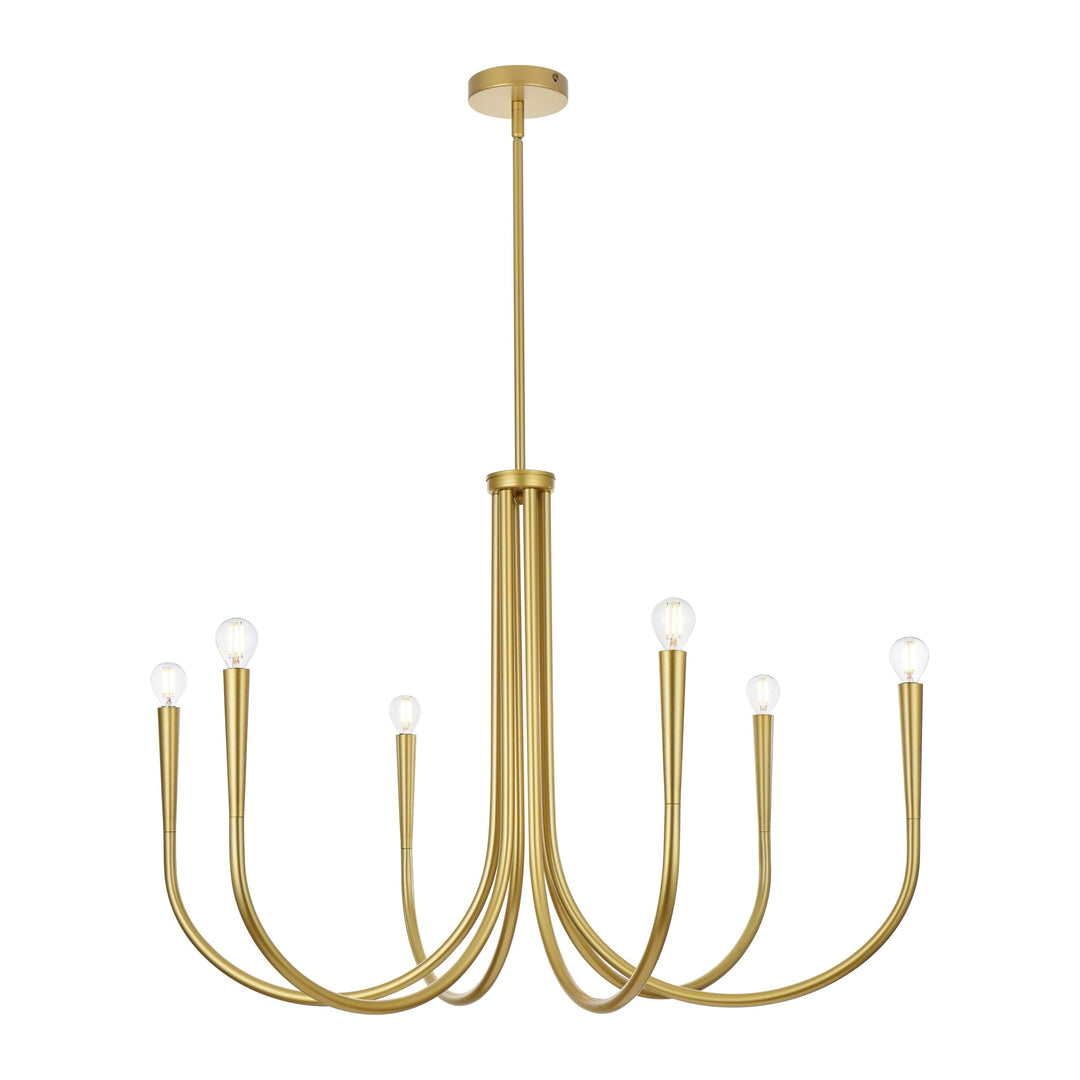 Layne Chandelier in Brass by Living District