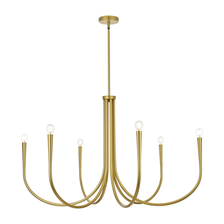 Layne Chandelier in Brass by Living District