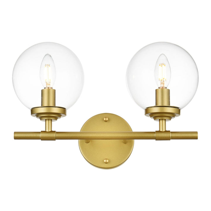 Ingrid Vanity Light in Brass by Living District