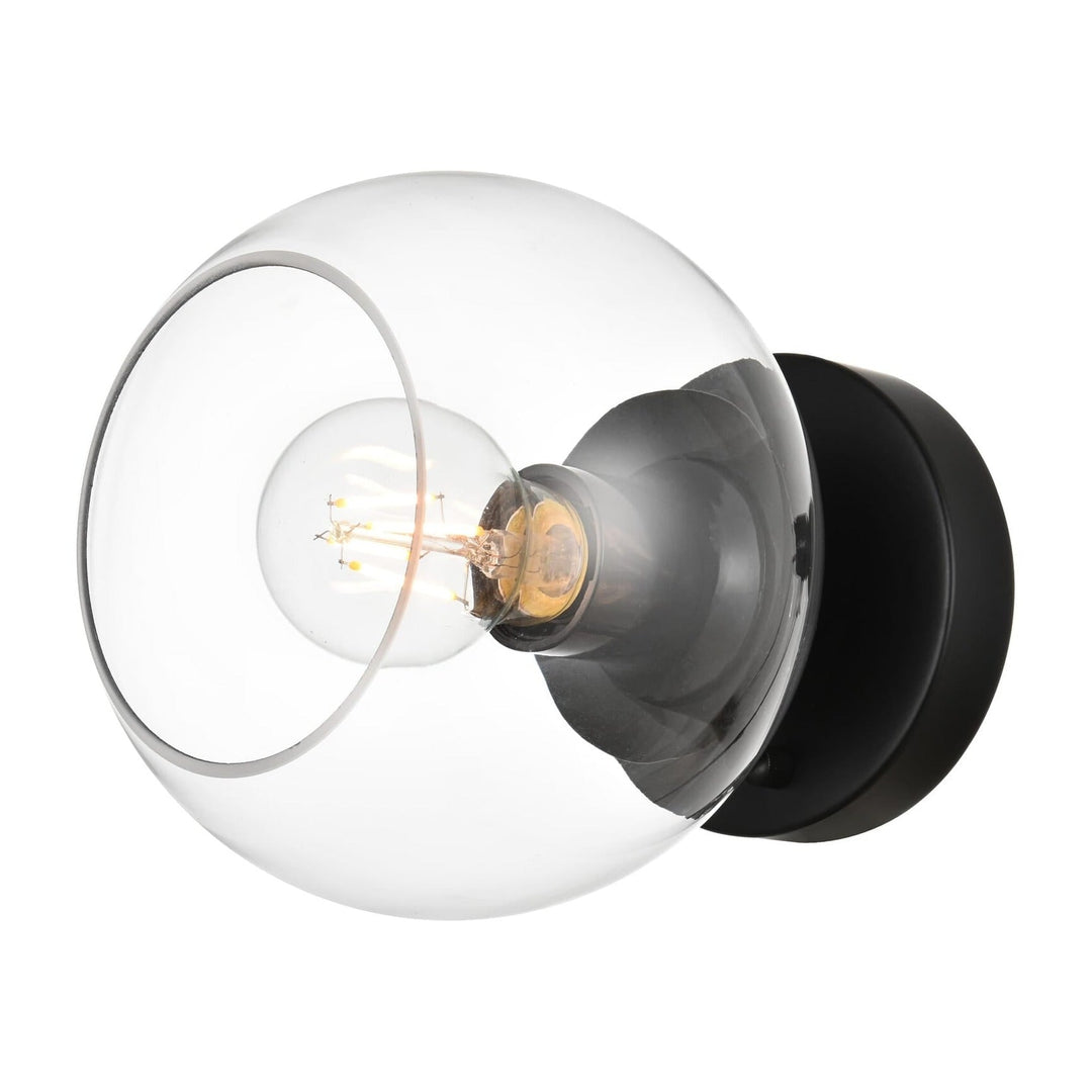 Rogelio Wall Sconce in Black by Living District