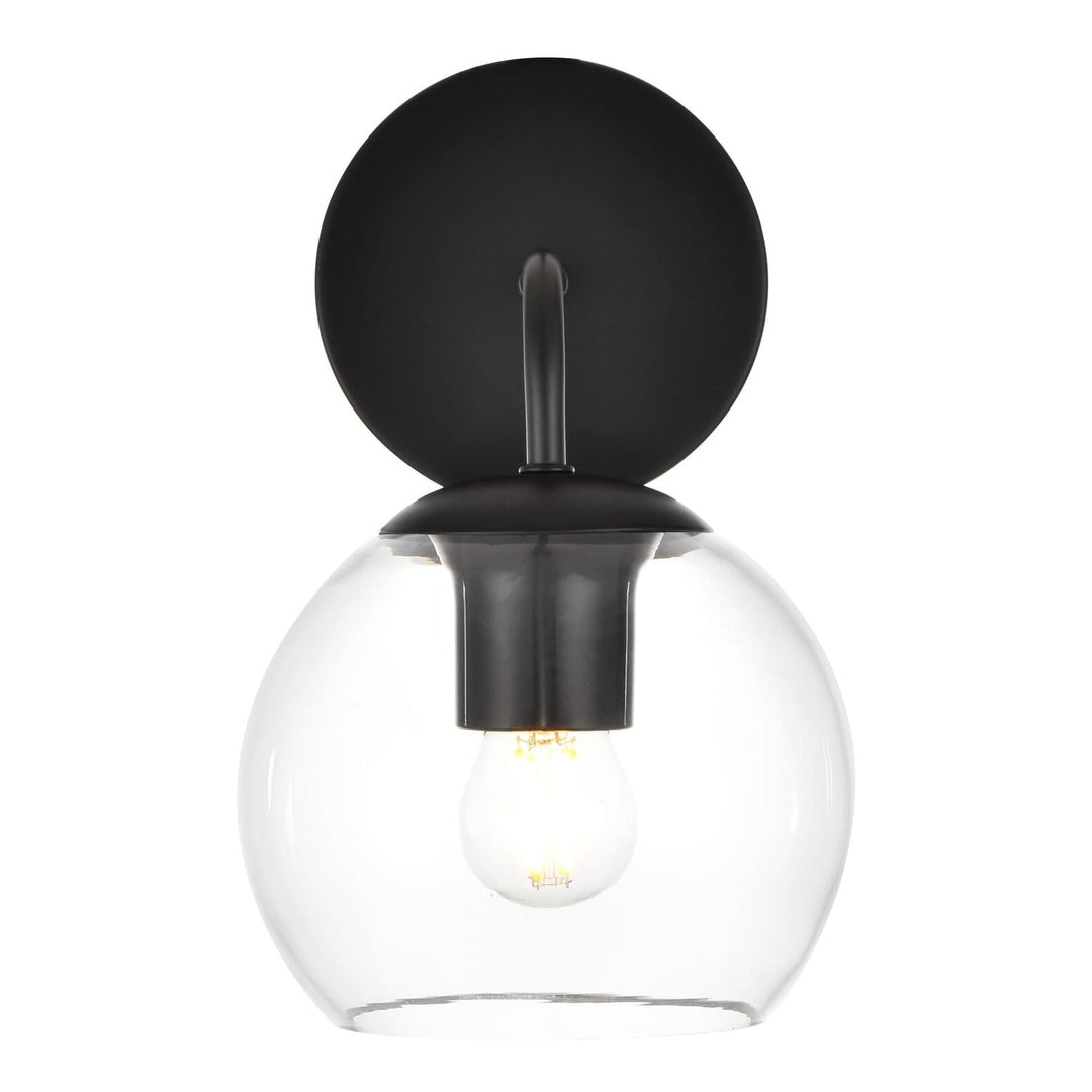 Genesis Wall Sconce in Black by Living District