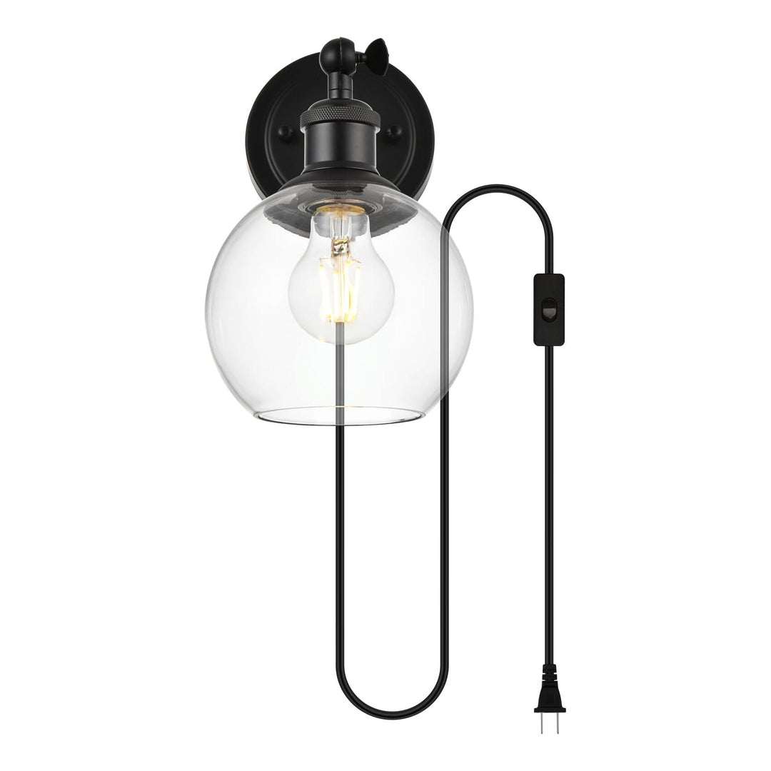 Wesson Wall Sconce in Black by Living District