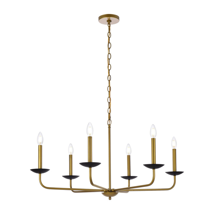 Cohen Pendant in Black & Brass by Living District
