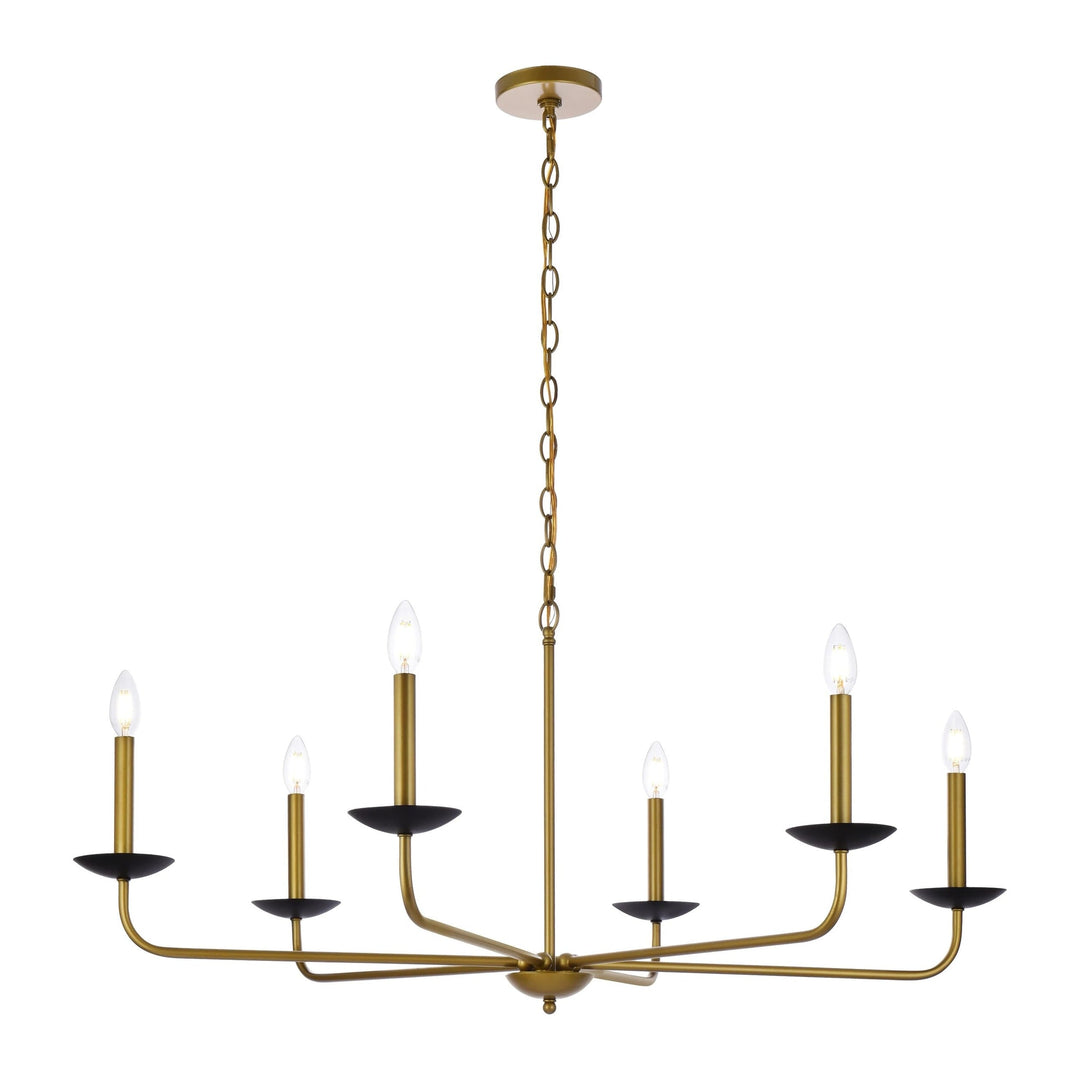 Cohen Pendant in Black & Brass by Living District