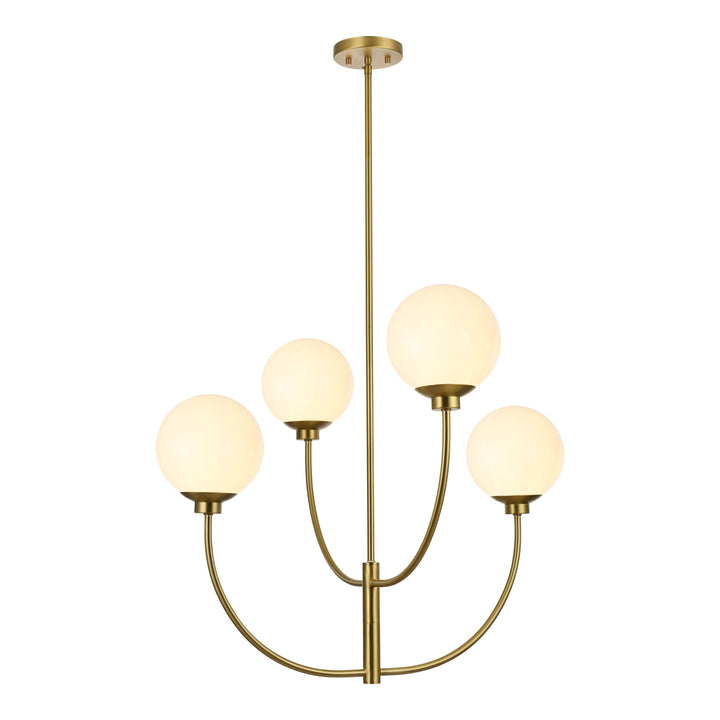 Nyomi Chandelier in Satin Gold by Living District