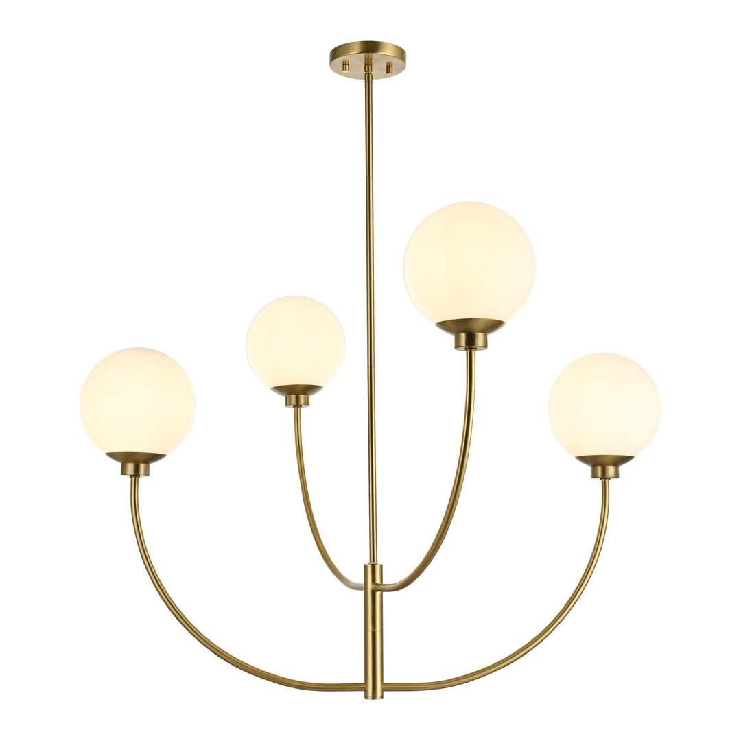 Nyomi Chandelier in Satin Gold by Living District