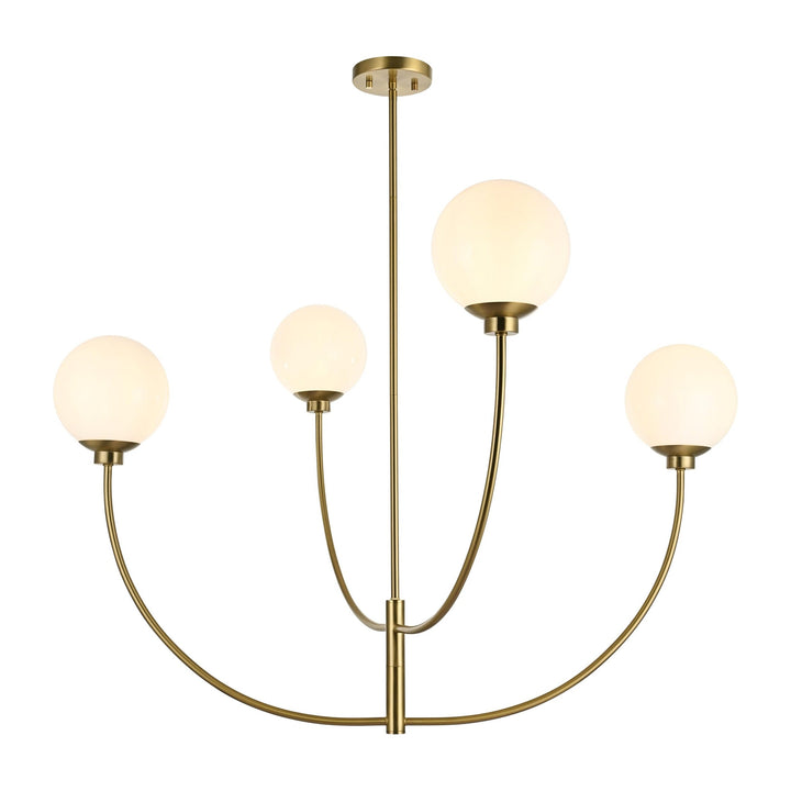 Nyomi Chandelier in Satin Gold by Living District