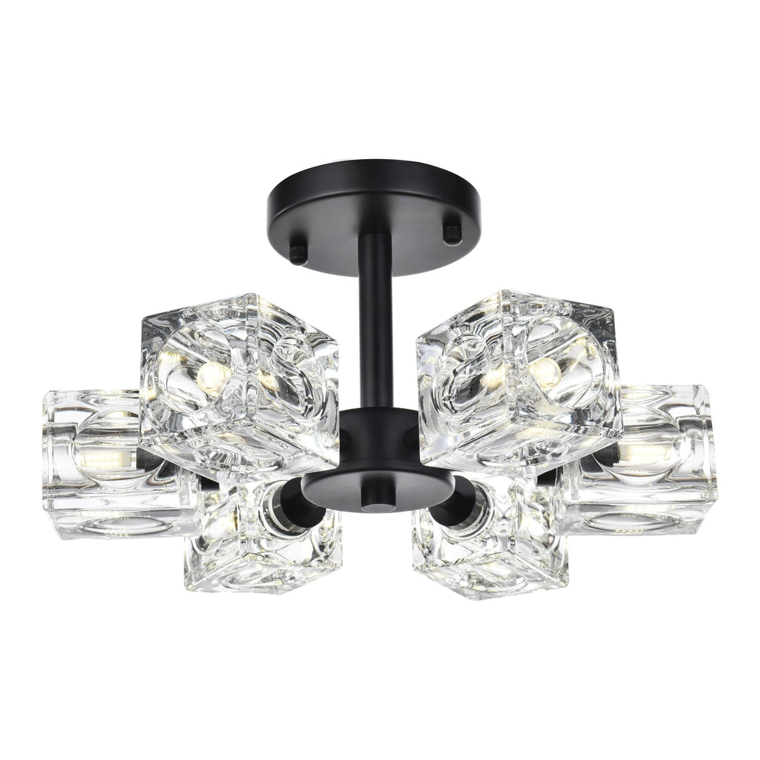 Lyra Flush Mount in Black by Living District