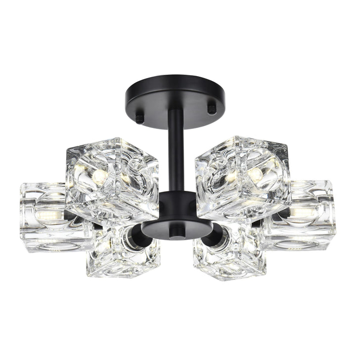 Lyra Flush Mount in Black by Living District