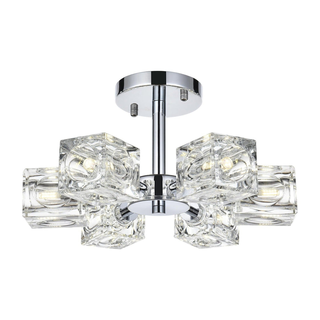 Lyra Flush Mount in Chrome by Living District