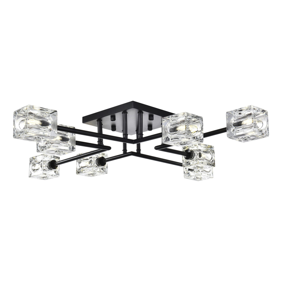 Lyra Flush Mount in Black by Living District