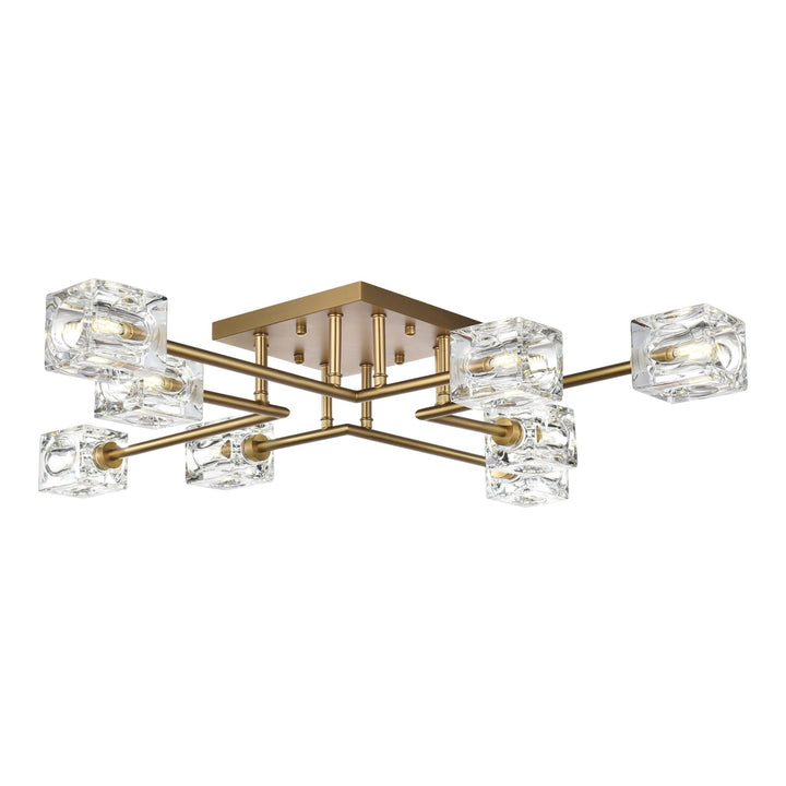 Lyra Flush Mount in Satin Gold by Living District