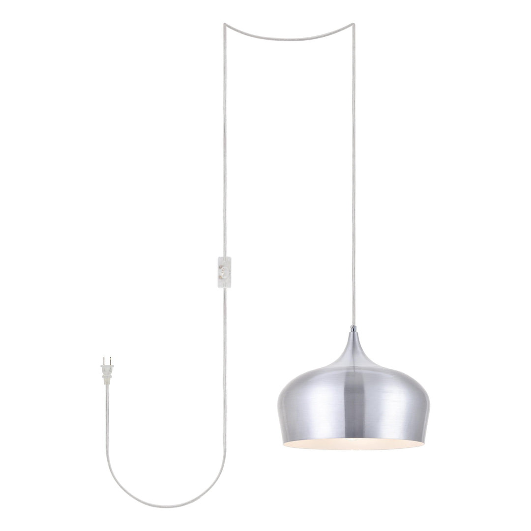 Nora Pendant (LDPG2003) in Burnished Nickel by Living District