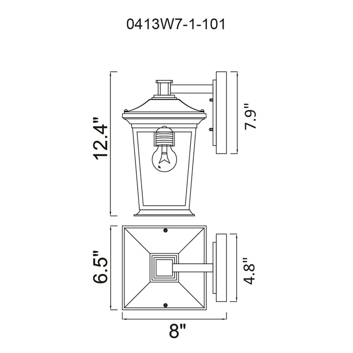 Leawood - 1 Light Outdoor Lantern Head