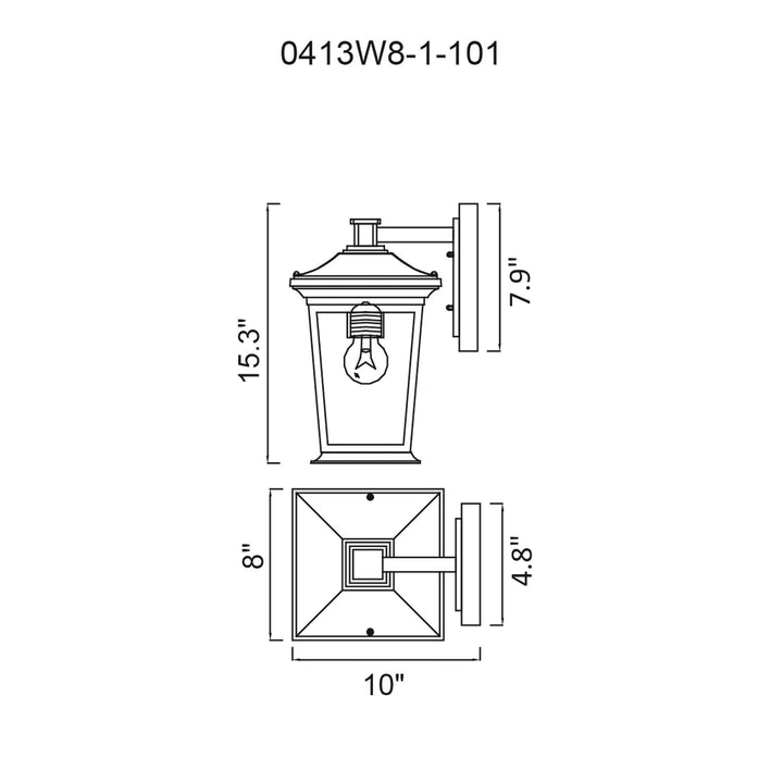 Leawood - 1 Light Outdoor Lantern Head
