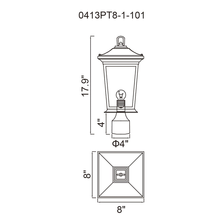 Leawood - 1 Light Outdoor Lantern Head