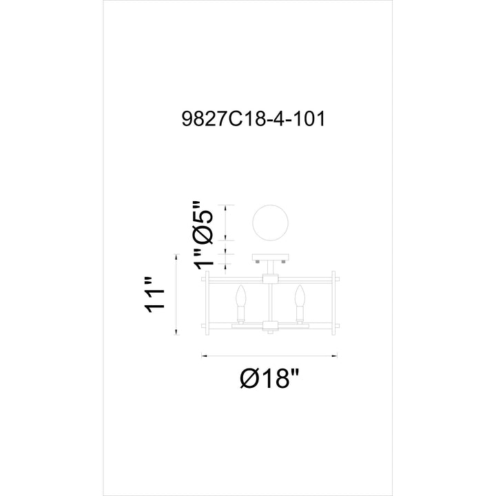 Miette - 4 Light Flush Mount