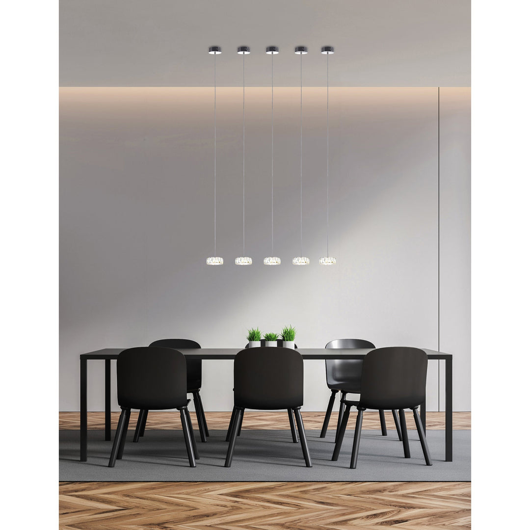 Milan - LED Pendant with Crystals