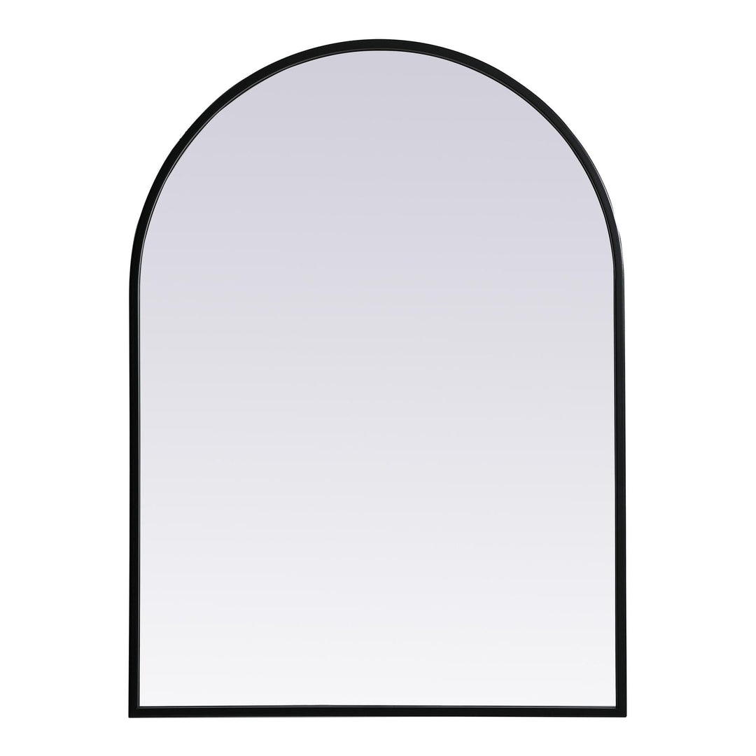 Metal Frame Arch Mirror II in Black by Elegant