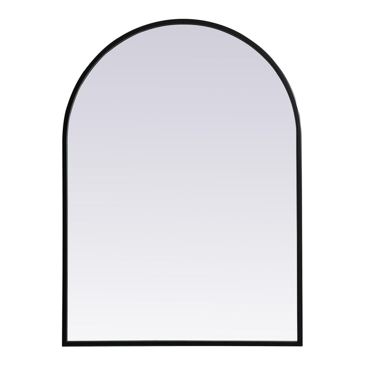 Metal Frame Arch Mirror II in Black by Elegant