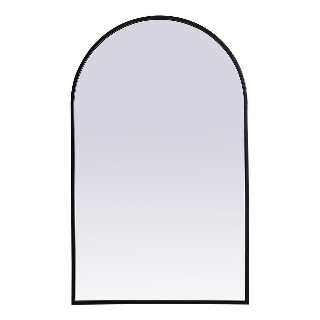 Metal Frame Arch Mirror II in Black by Elegant