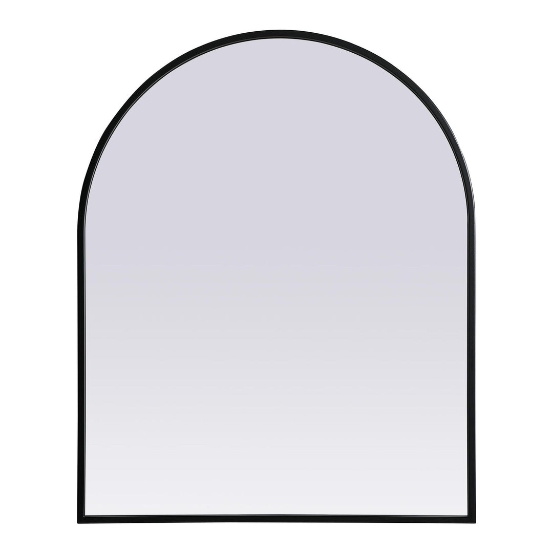 Metal Frame Arch Mirror II in Black by Elegant