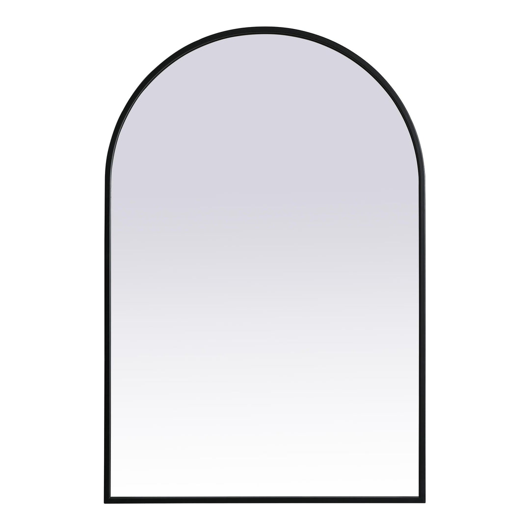 Metal Frame Arch Mirror II in Black by Elegant