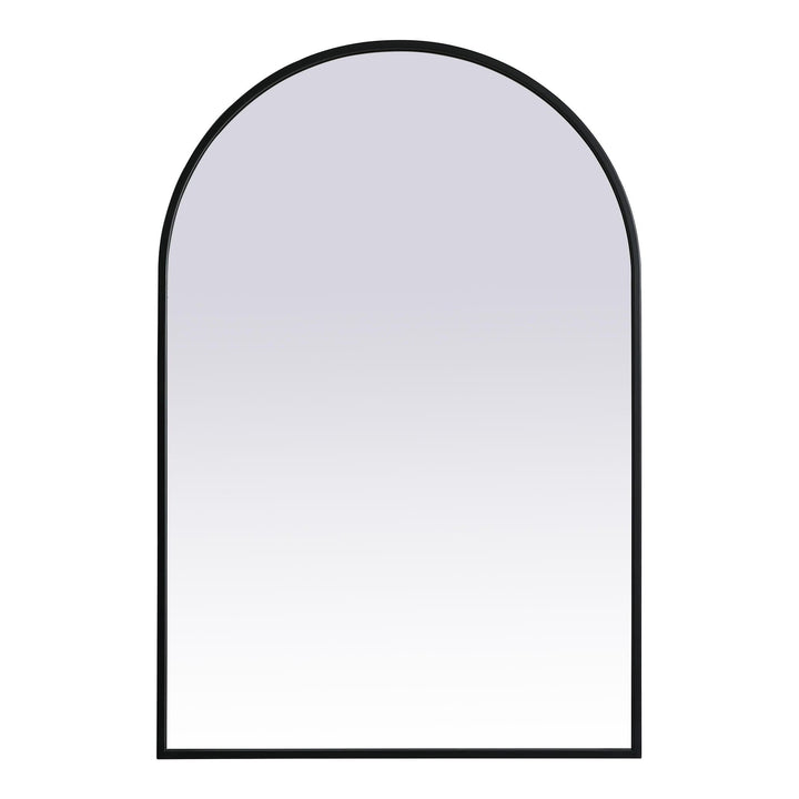 Metal Frame Arch Mirror II in Black by Elegant
