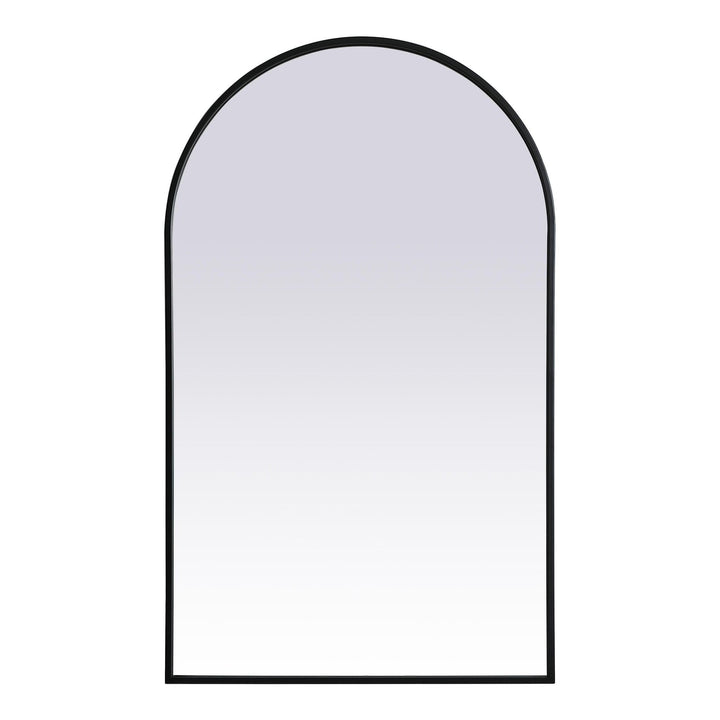 Metal Frame Arch Mirror II in Black by Elegant