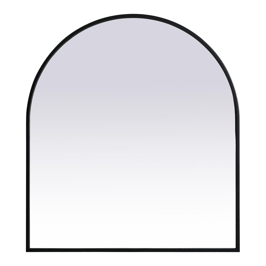 Metal Frame Arch Mirror II in Black by Elegant