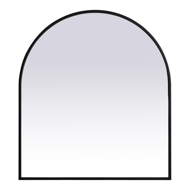 Metal Frame Arch Mirror II in Black by Elegant