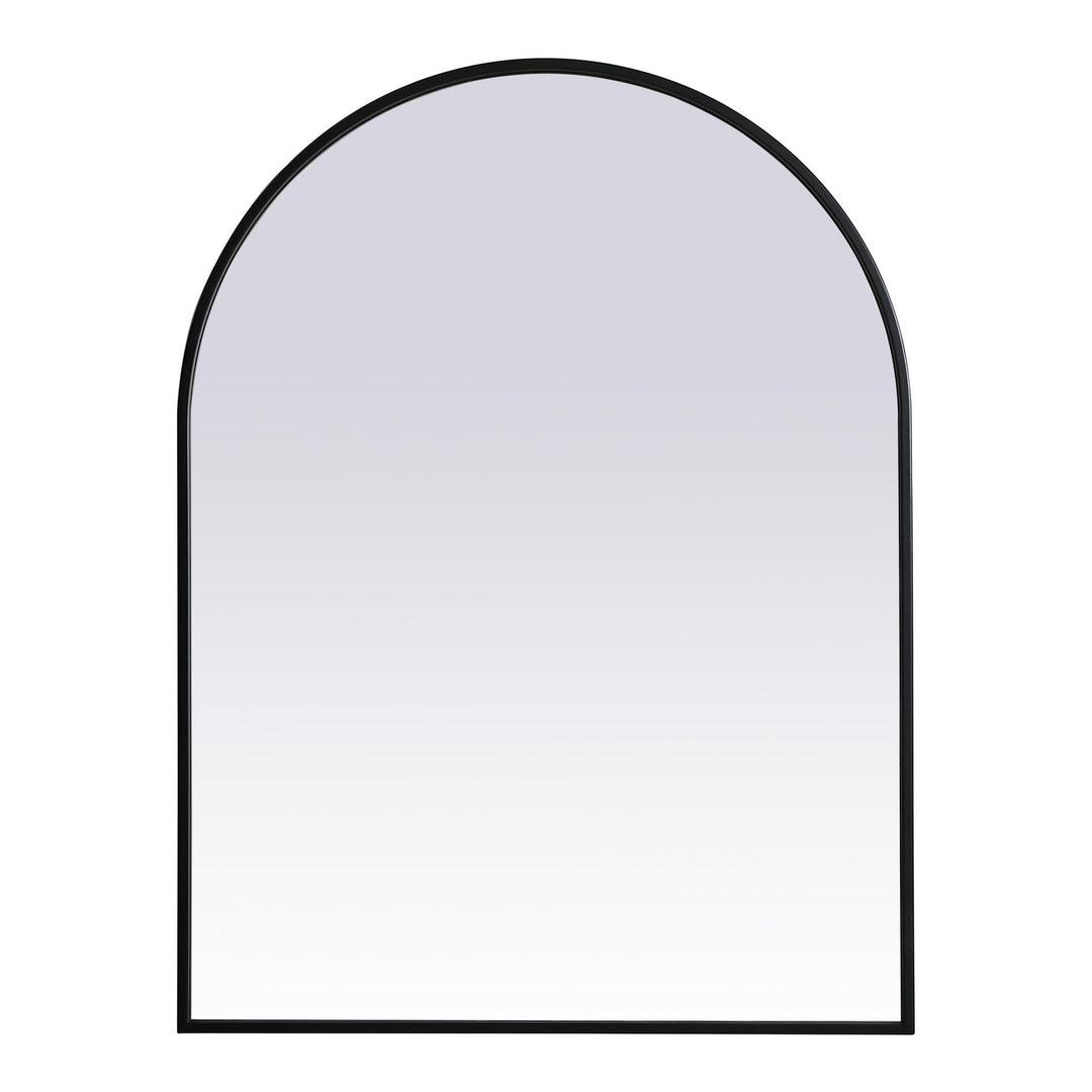 Metal Frame Arch Mirror II in Black by Elegant