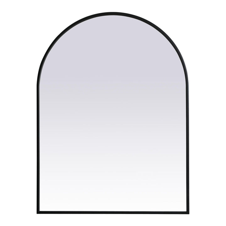 Metal Frame Arch Mirror II in Black by Elegant
