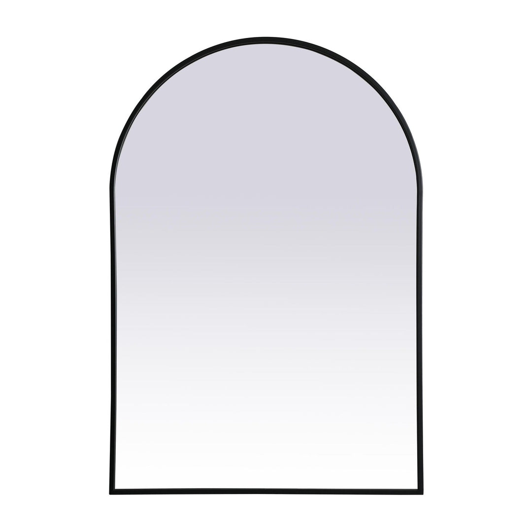 Metal Frame Arch Mirror II in Black by Elegant