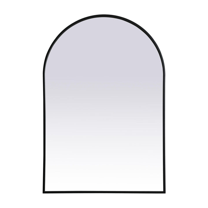 Metal Frame Arch Mirror II in Black by Elegant