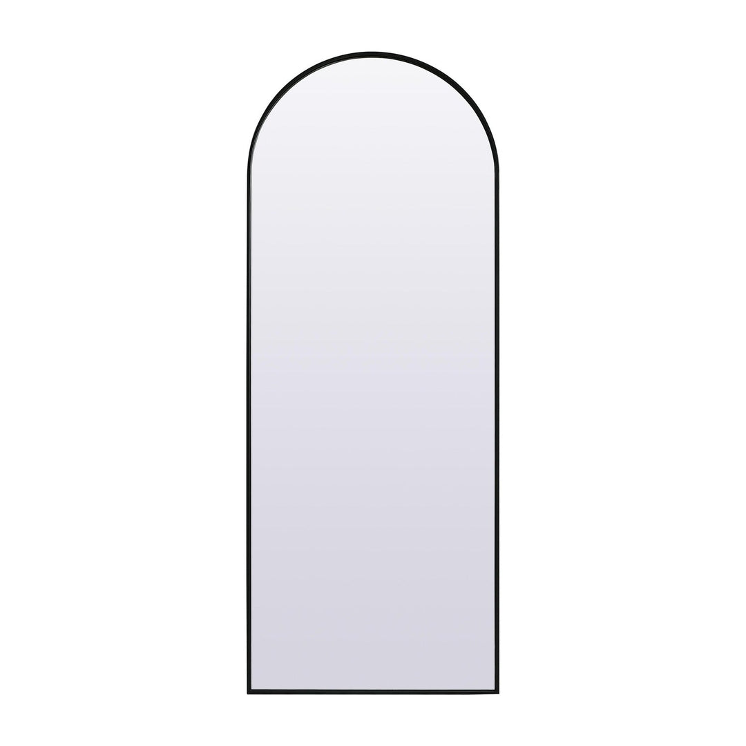 Metal Frame Arch Mirror II in Black by Elegant