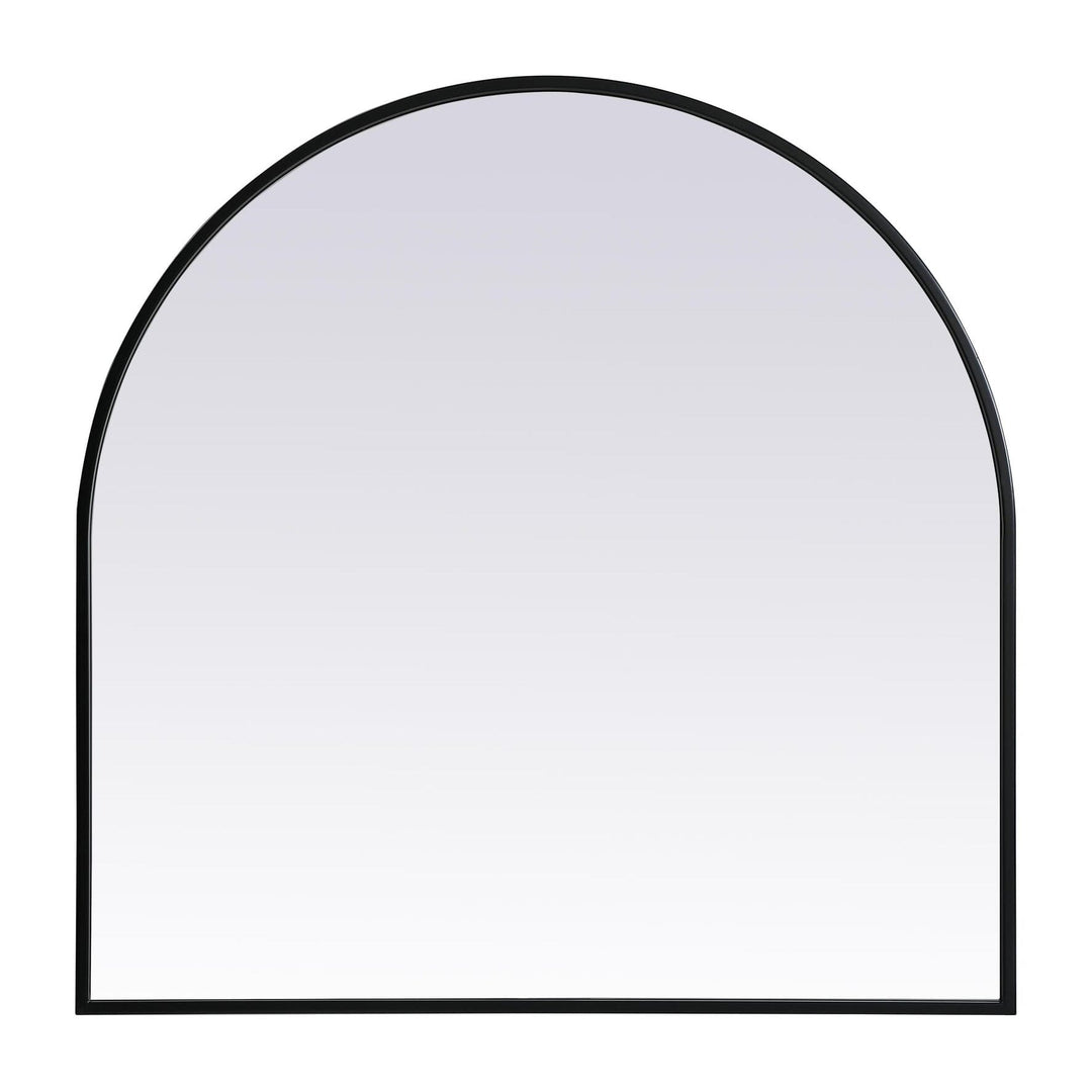Metal Frame Arch Mirror II in Black by Elegant