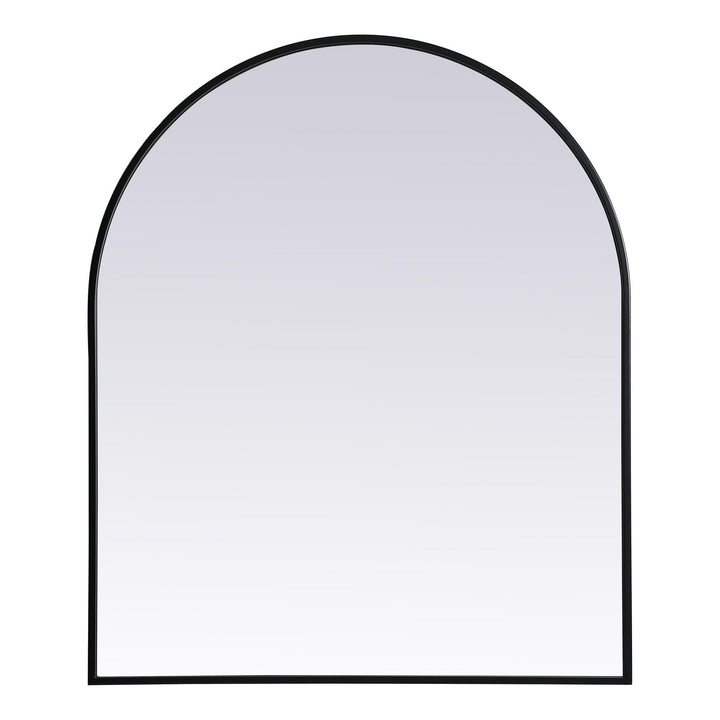 Metal Frame Arch Mirror II in Black by Elegant