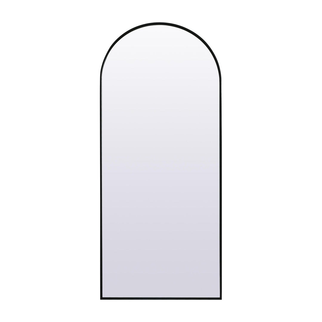 Metal Frame Arch Mirror II in Black by Elegant