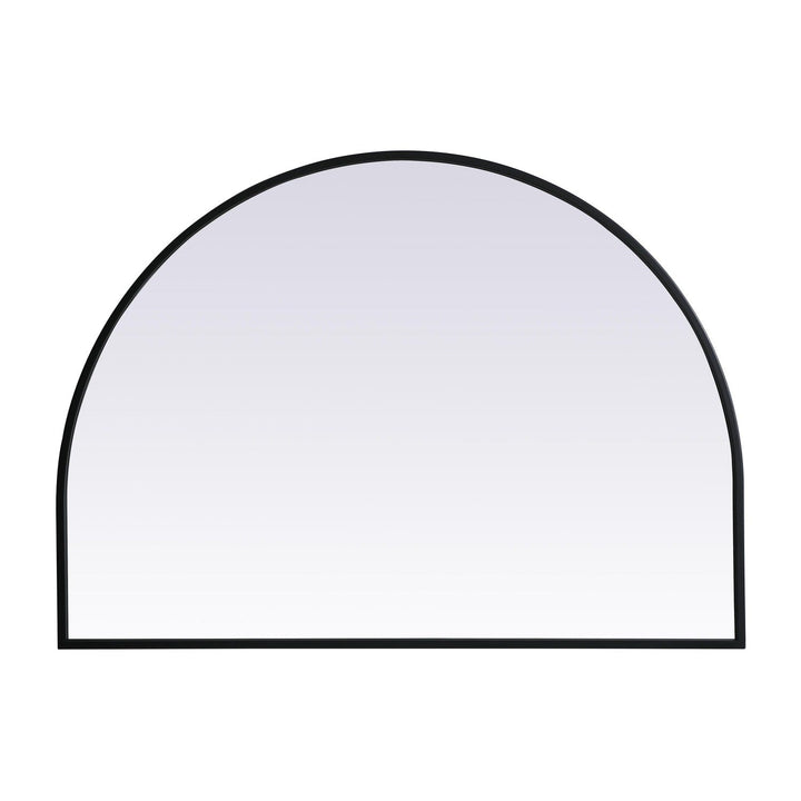 Metal Frame Arch Mirror II in Black by Elegant