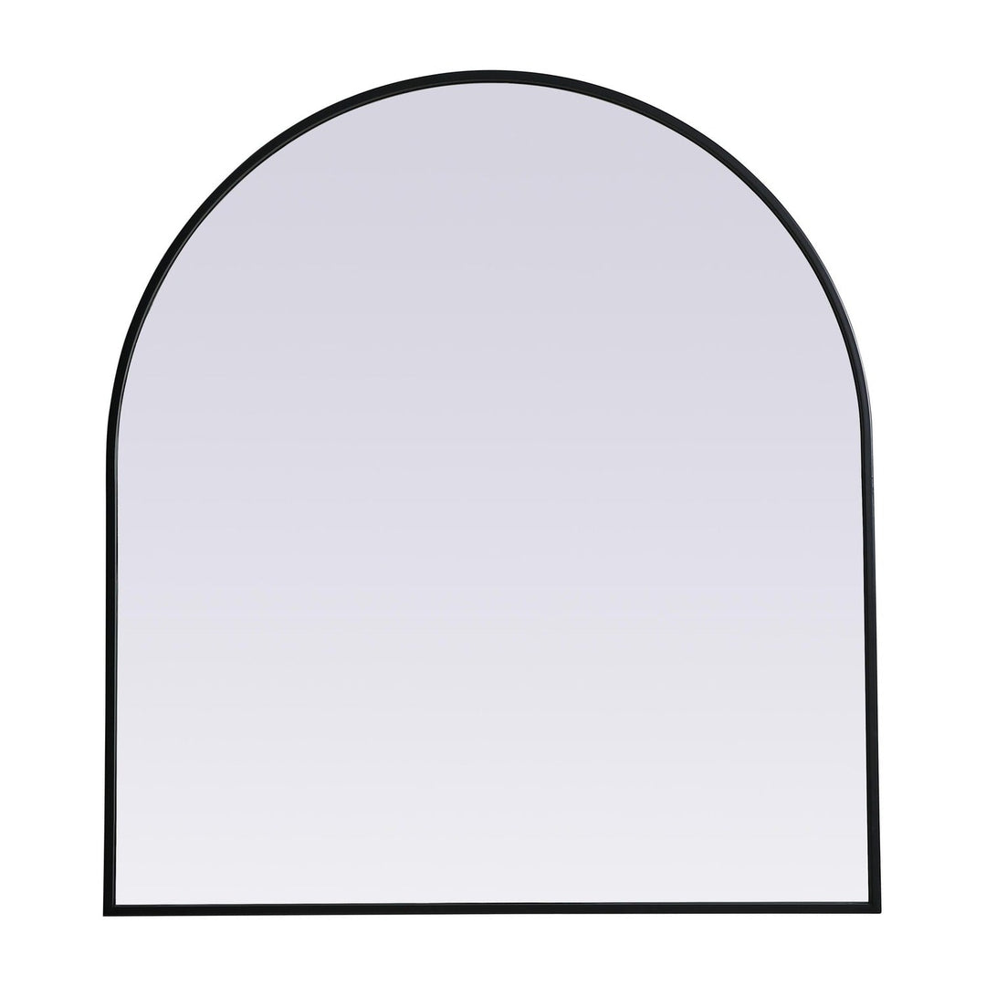 Metal Frame Arch Mirror II in Black by Elegant