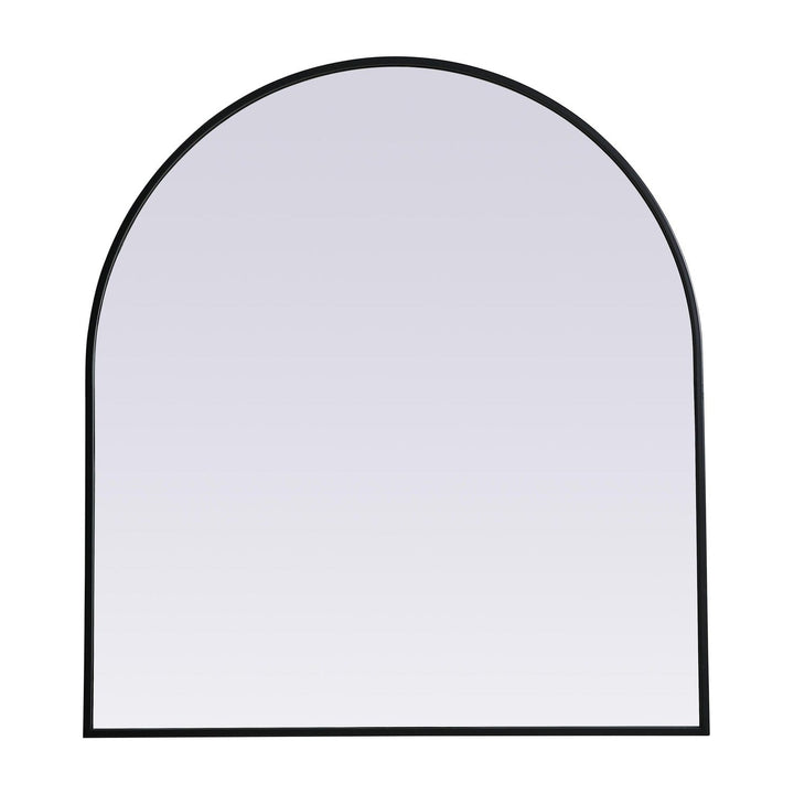 Metal Frame Arch Mirror II in Black by Elegant