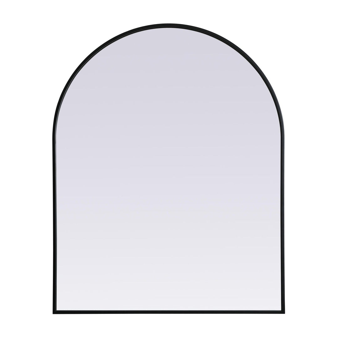 Metal Frame Arch Mirror II in Black by Elegant