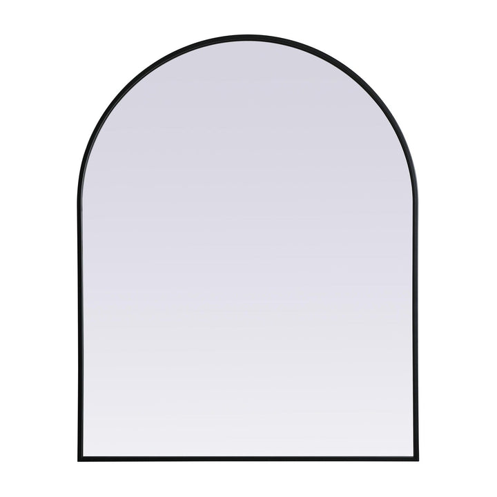 Metal Frame Arch Mirror II in Black by Elegant
